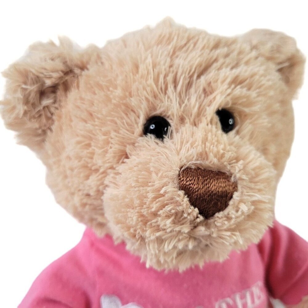 GUND Big Sister Bear 12" Pink T-shirt Tan Fur New Baby Plush Stuffed Animal - Picture 6 of 8